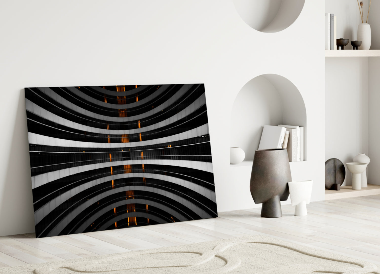 Interesting Architectural Glass Wall Art