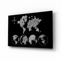 Continents Glass Wall Art