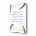 Bukowski Quotes Glass Wall Art