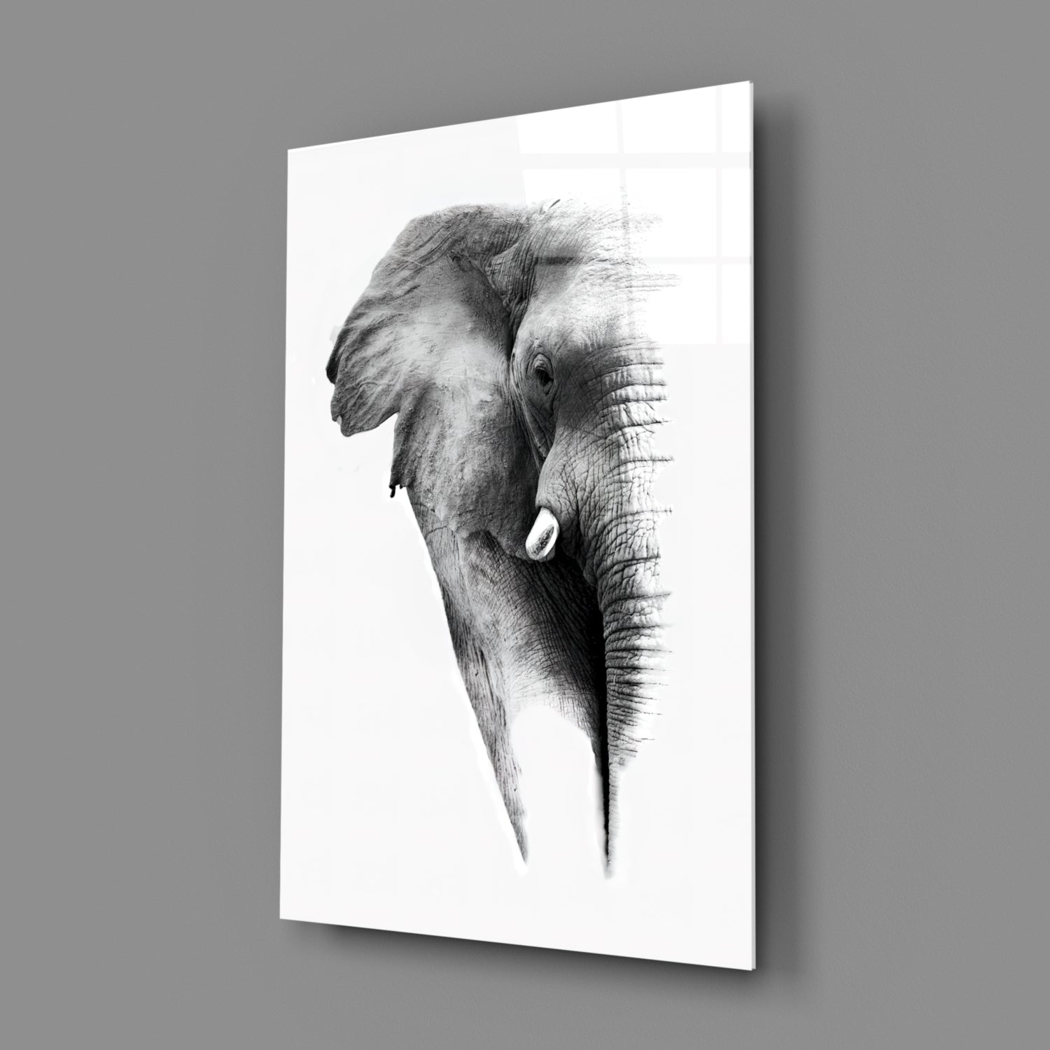 Elephant Glass Wall Art
