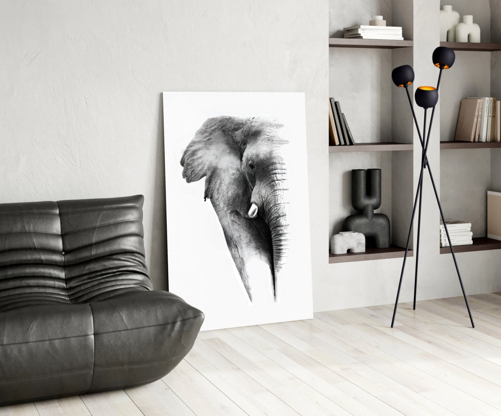 Elephant Glass Wall Art
