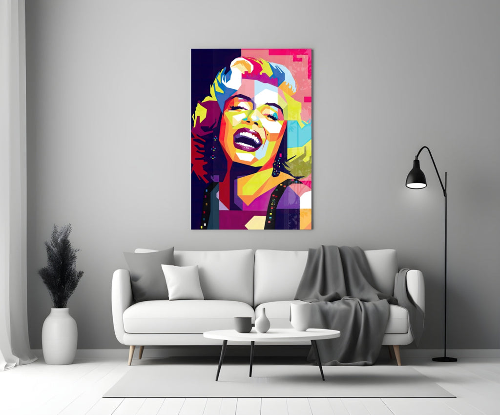 Marilyn Monroe Glass Wall Art