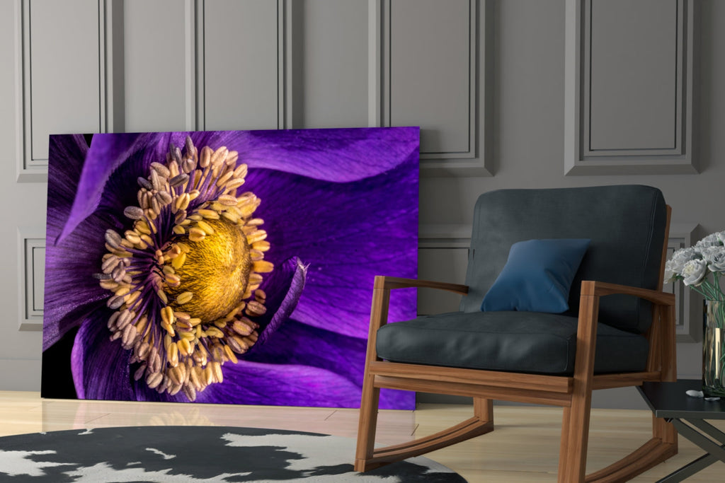 Yellow Flower Glass Wall Art