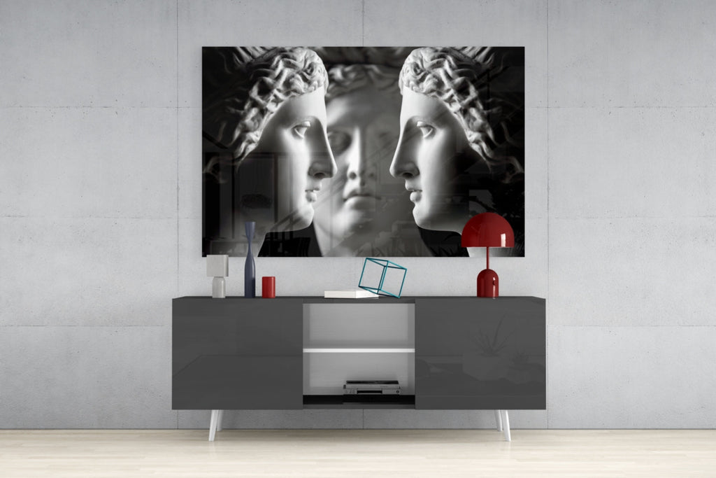 Statues Glass Wall Art