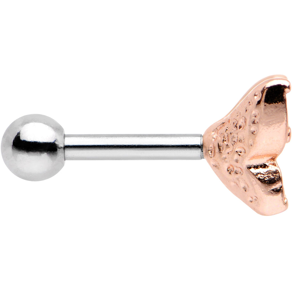 16G Clear Gem Rose Gold Tone Butterfly Tragus Cartilage Earring