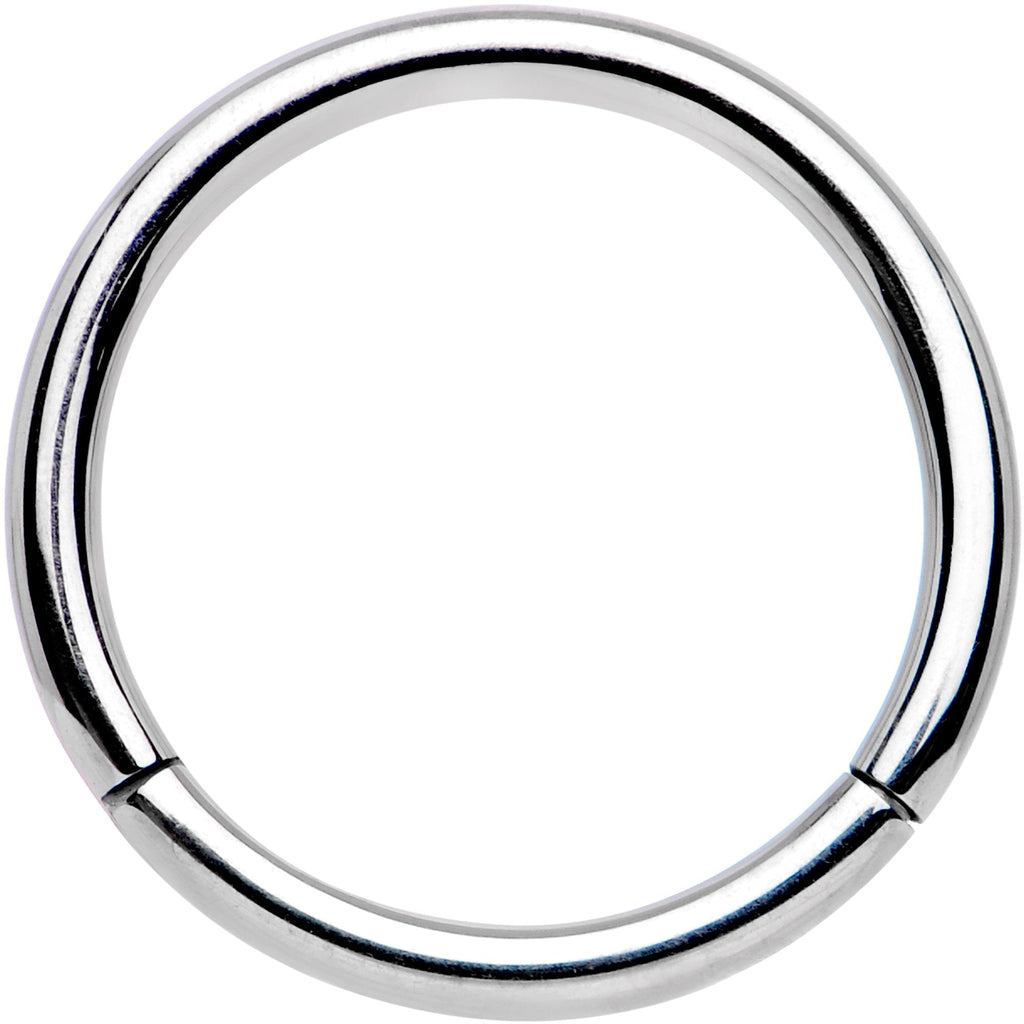 16G 3/8 Solid G23 Implant Grade Titanium Hinged Segment Ring