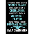 I do more Kicks thant a Soccer Player: Swimming Training Book - Keep Track of Your Trainings & Personal Records - 136 pages (6"x9") - Gift for Swimmer - Paperback