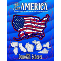 Let's Color America: A Stars & Stripes Coloring Book of Maps of the United States - Paperback