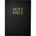 Kjver Holy Bible, Large Print, Black Bonded Leather, Thumb Index - Leather