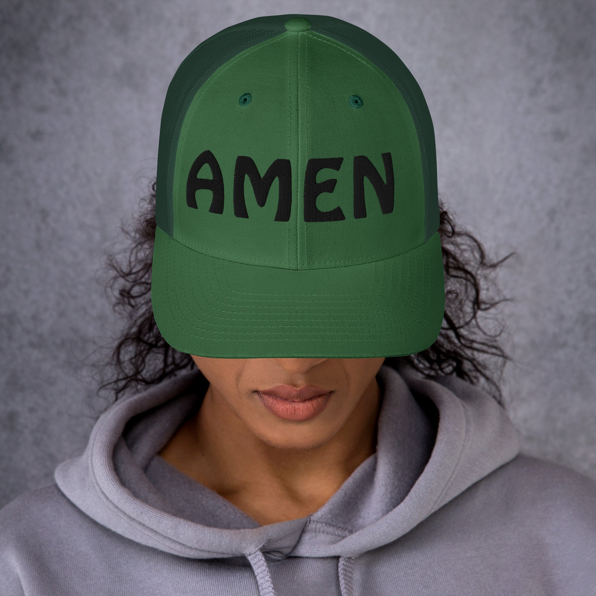 AMEN 3D Puffy Embroidered Trucker Cap
