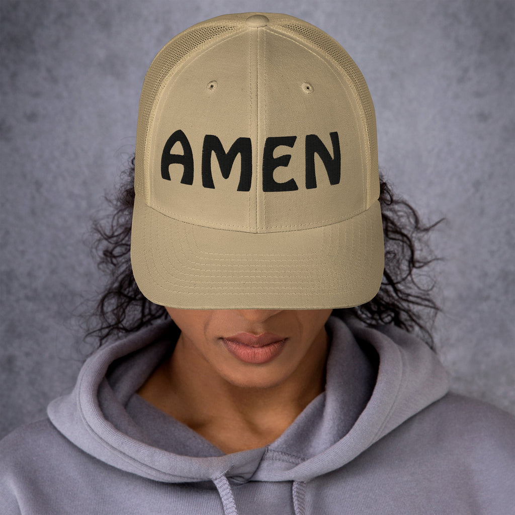 AMEN 3D Puffy Embroidered Trucker Cap