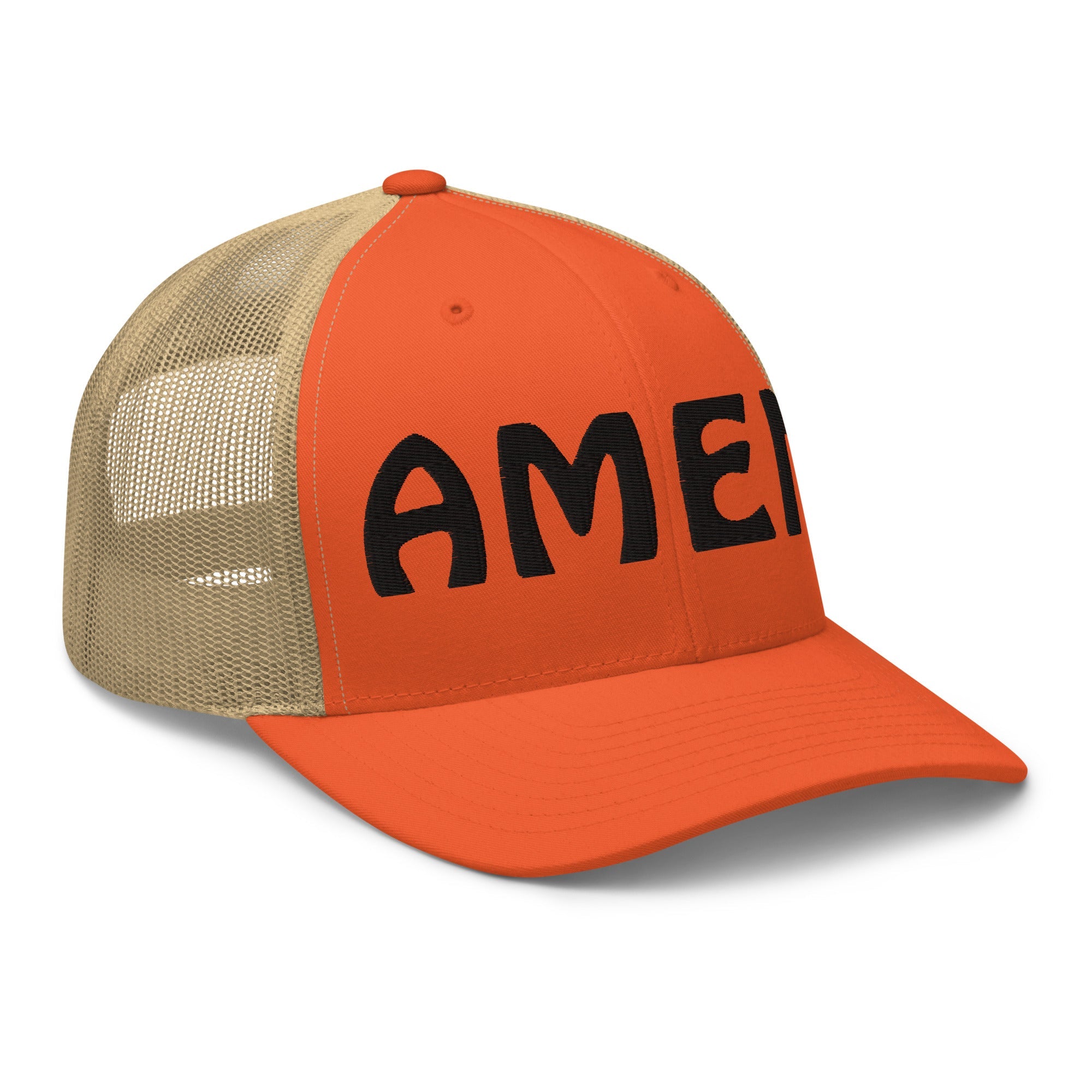 AMEN 3D Puffy Embroidered Trucker Cap