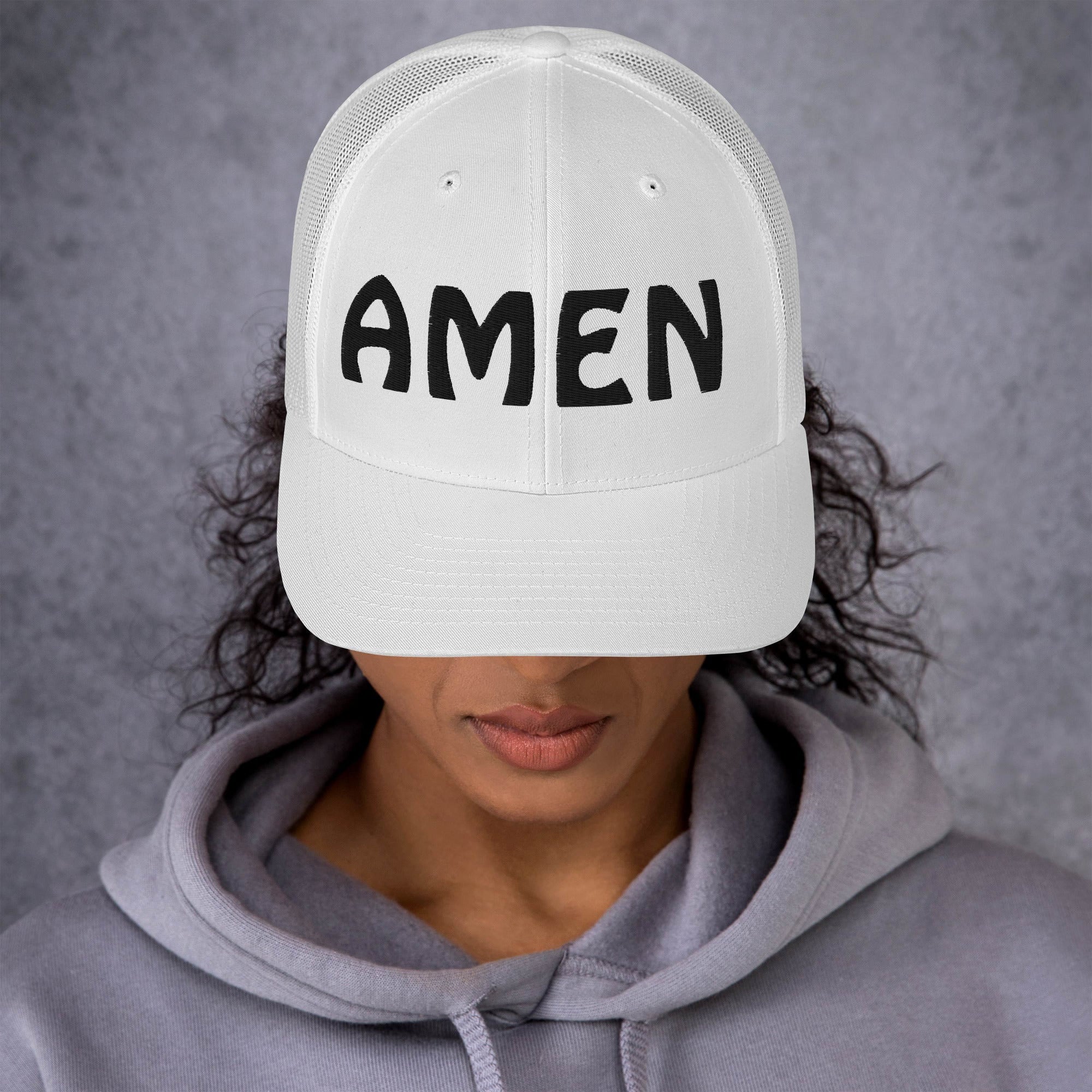 AMEN 3D Puffy Embroidered Trucker Cap