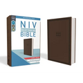 NIV, Value Thinline Bible, Large Print, Imitation Leather, Brown - Imitation Leather