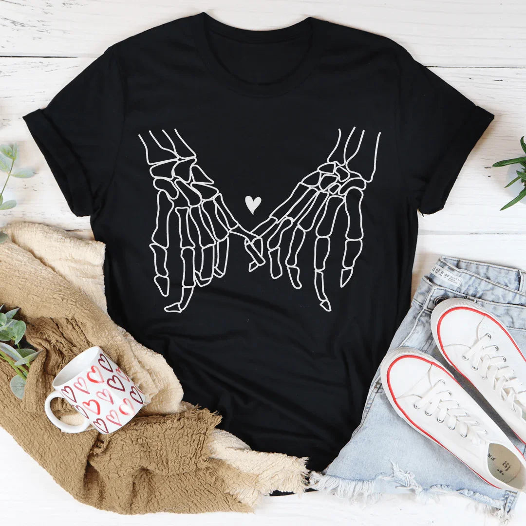 Skeleton Holding Hands Tee