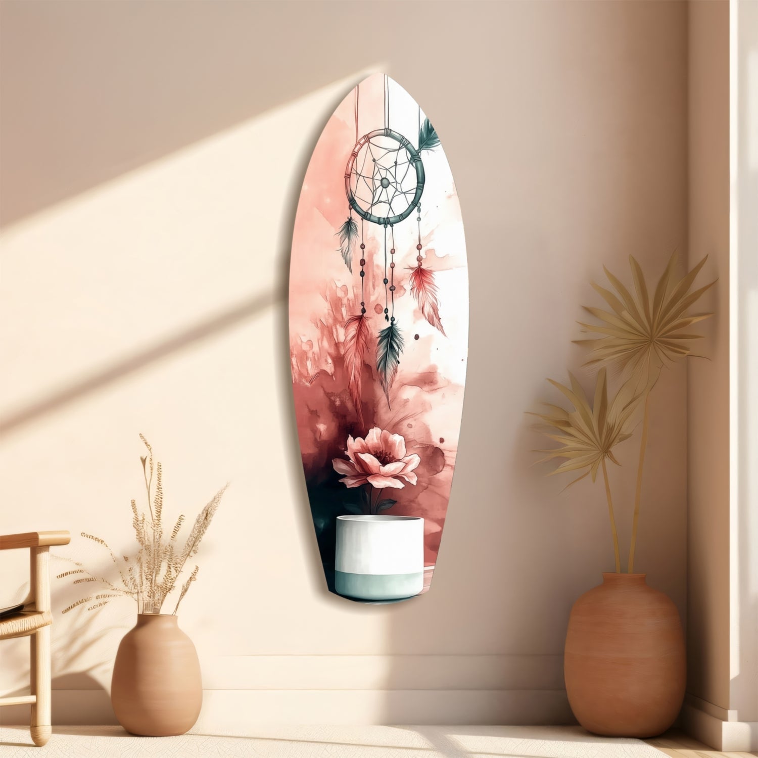 Dreamcatcher Glass Wall Art