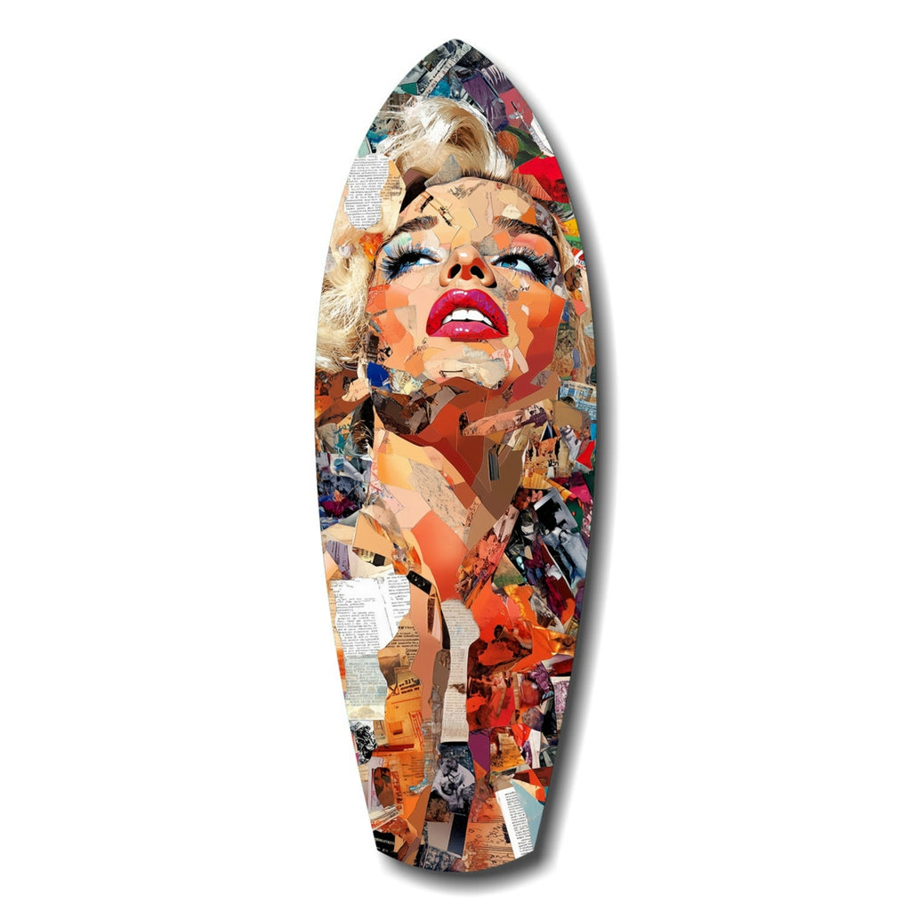 Marilyn Monroe The Shiniest Star Glass Wall Art