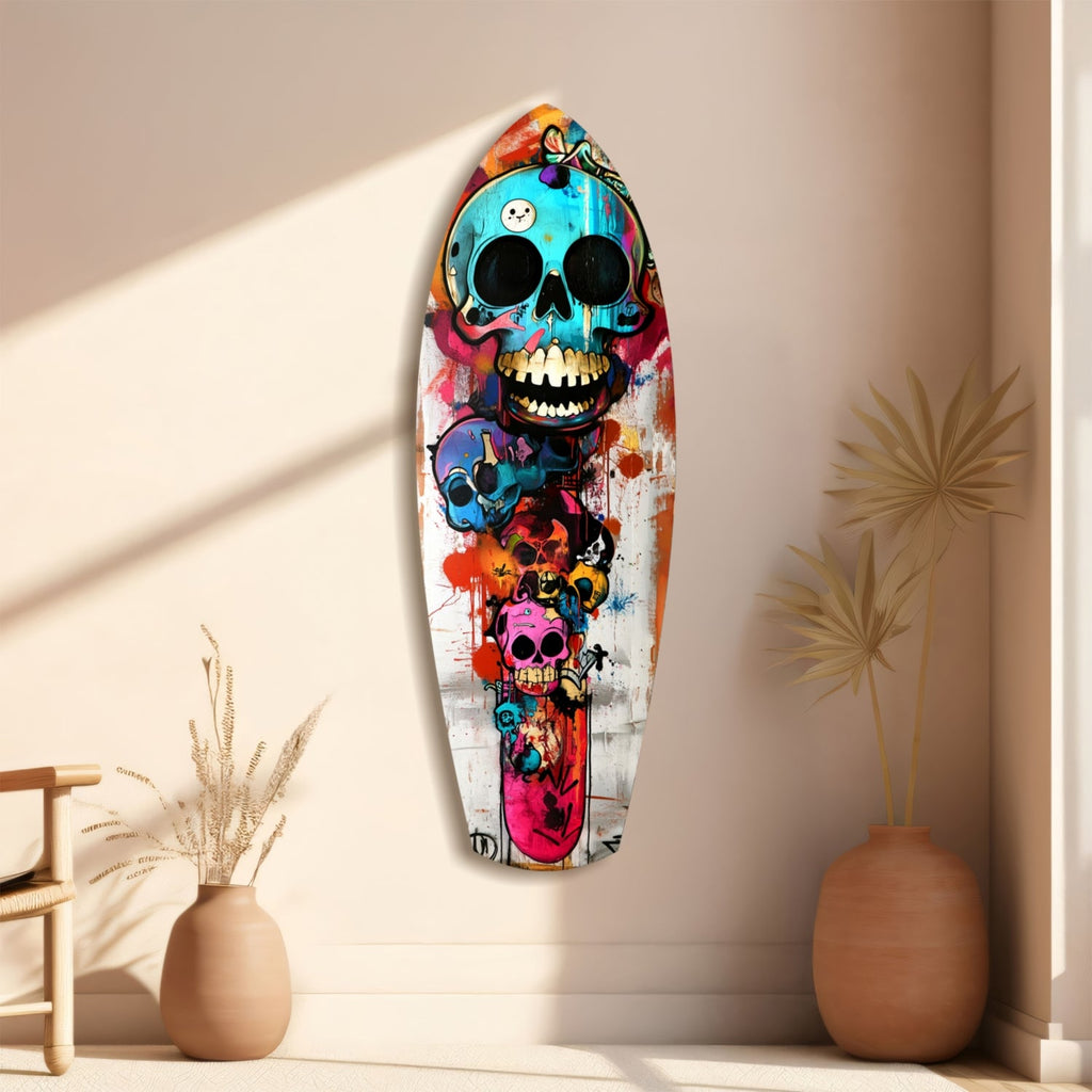 Street Soul Graffiti Skulls Glass Wall Art