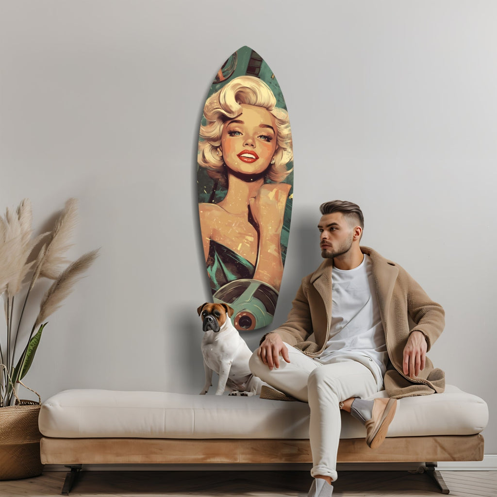 Marilyn Monroe V1 Glass Wall Art