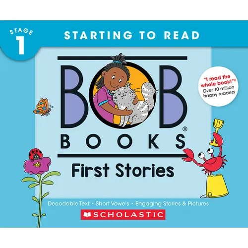 Bob Books - First Stories Hardcover Collection of 12 Stories Decodable Phonics Stories, Ages 4 and Up, Kindergarten (Stage 1: Starting to Read) - Library Binding