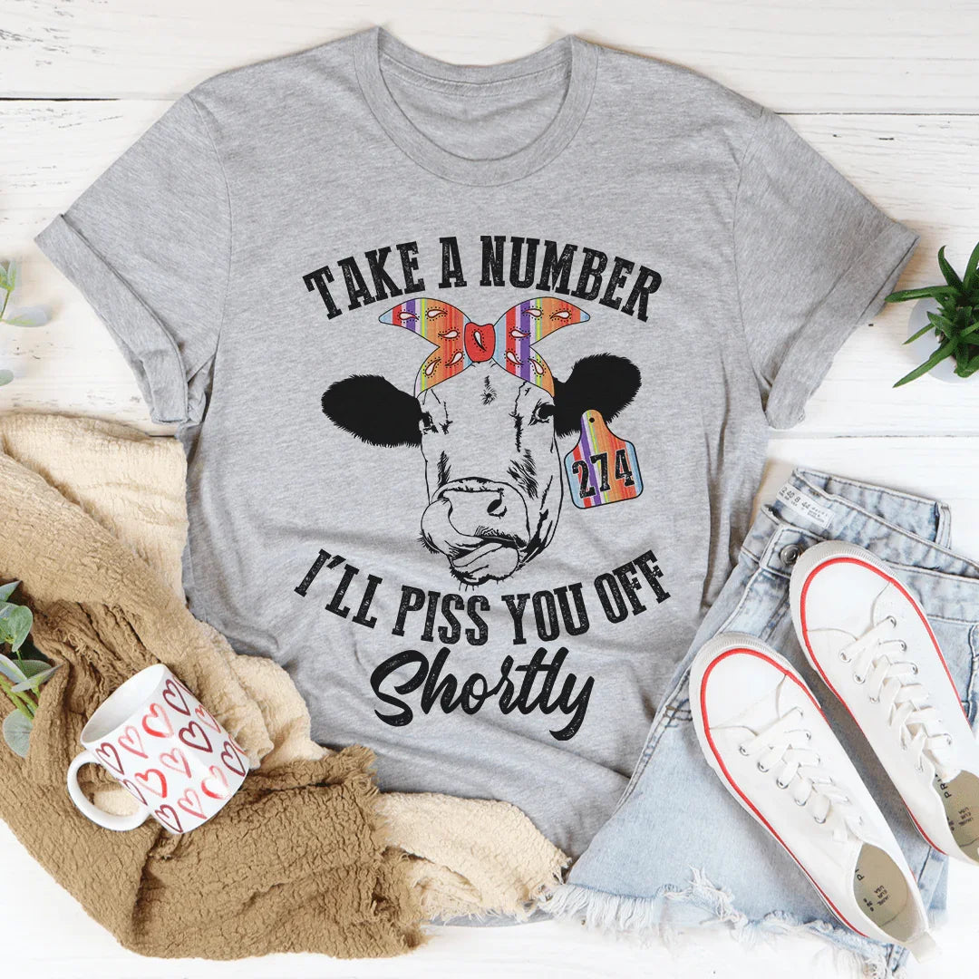 Take A Number Cow Tee