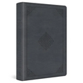 ESV Large Print Wide Margin Bible (Trutone, Slate Blue, Ornament Design) - Imitation Leather
