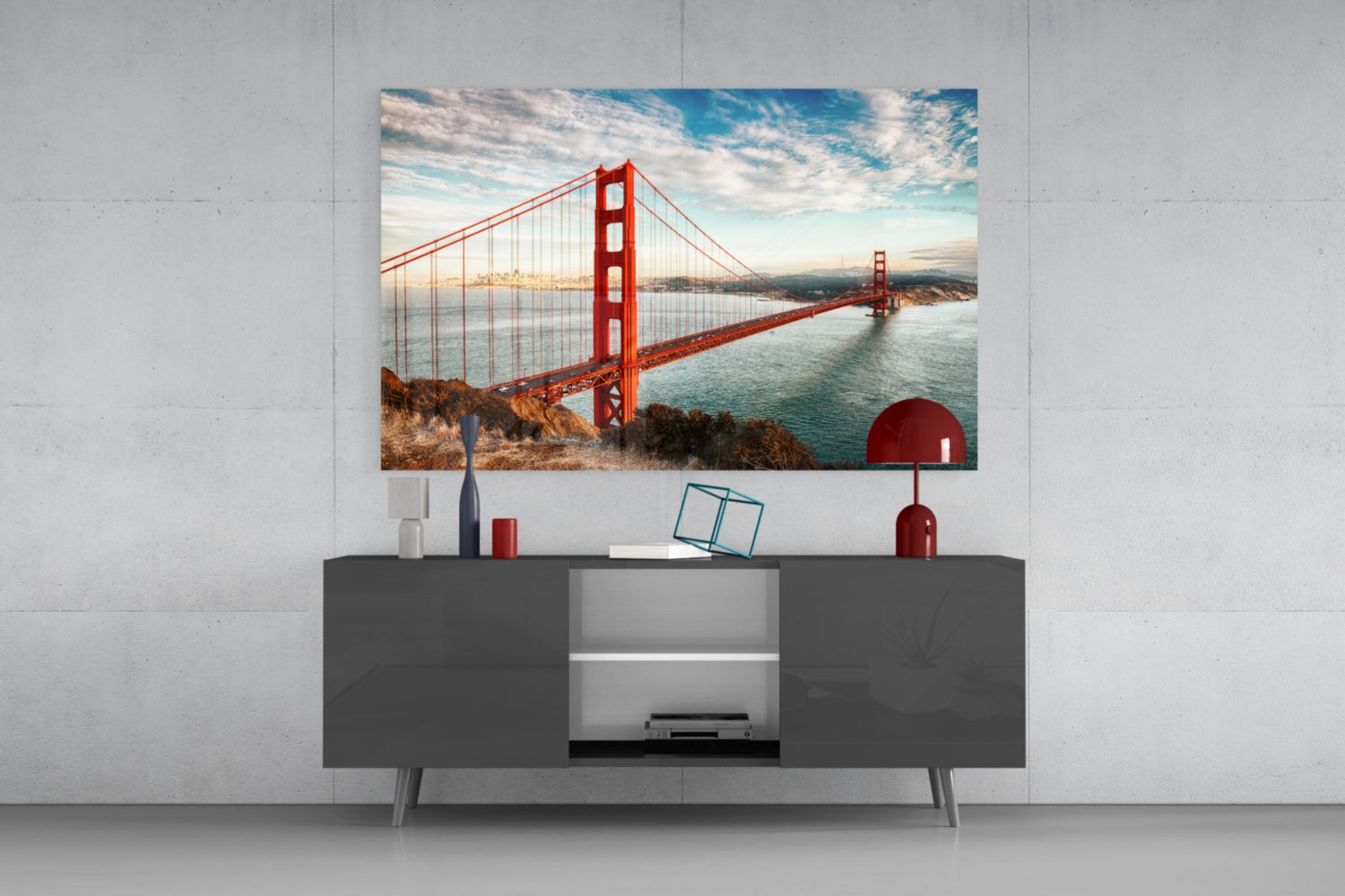 Golden Gate Bridge Glass Wall Art