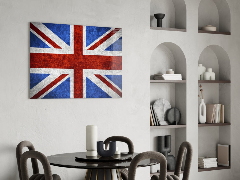 Flag of United Kingdom Glass Wall Art