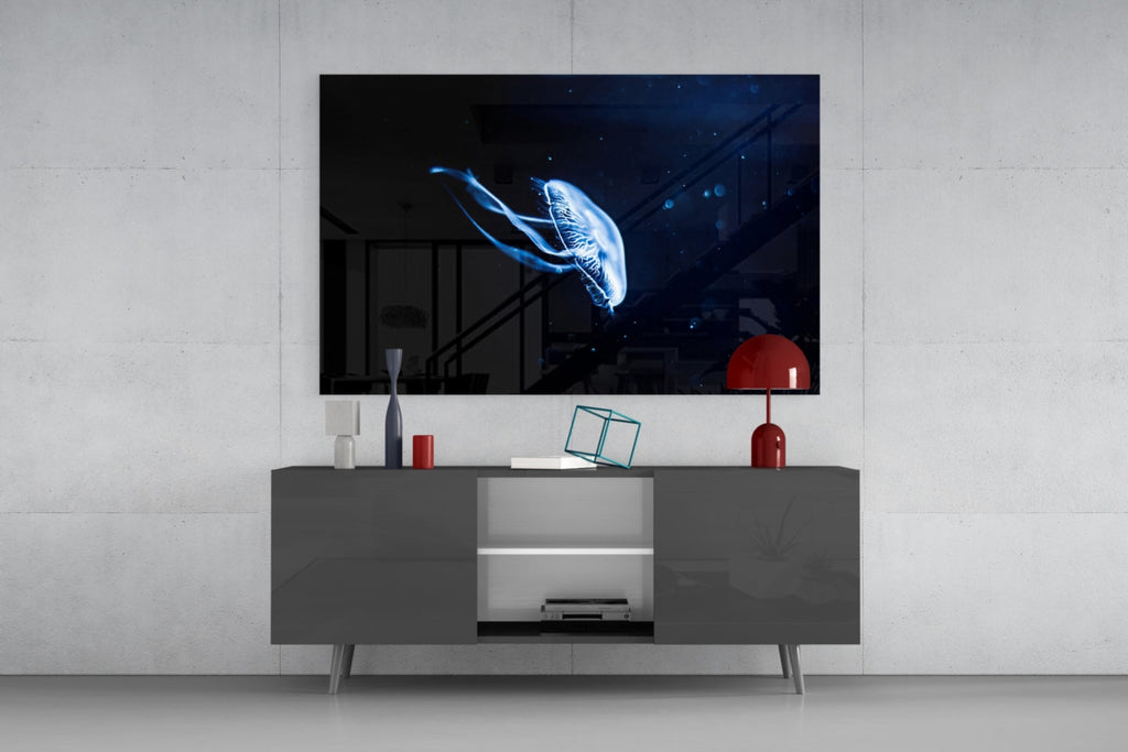 Jellyfish Glass Wall Art
