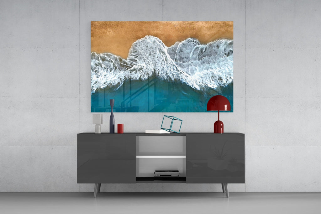 Waves Glass Wall Art