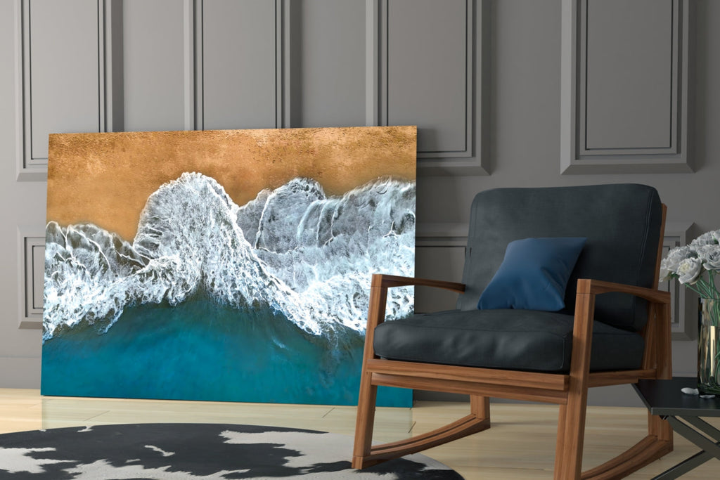 Waves Glass Wall Art