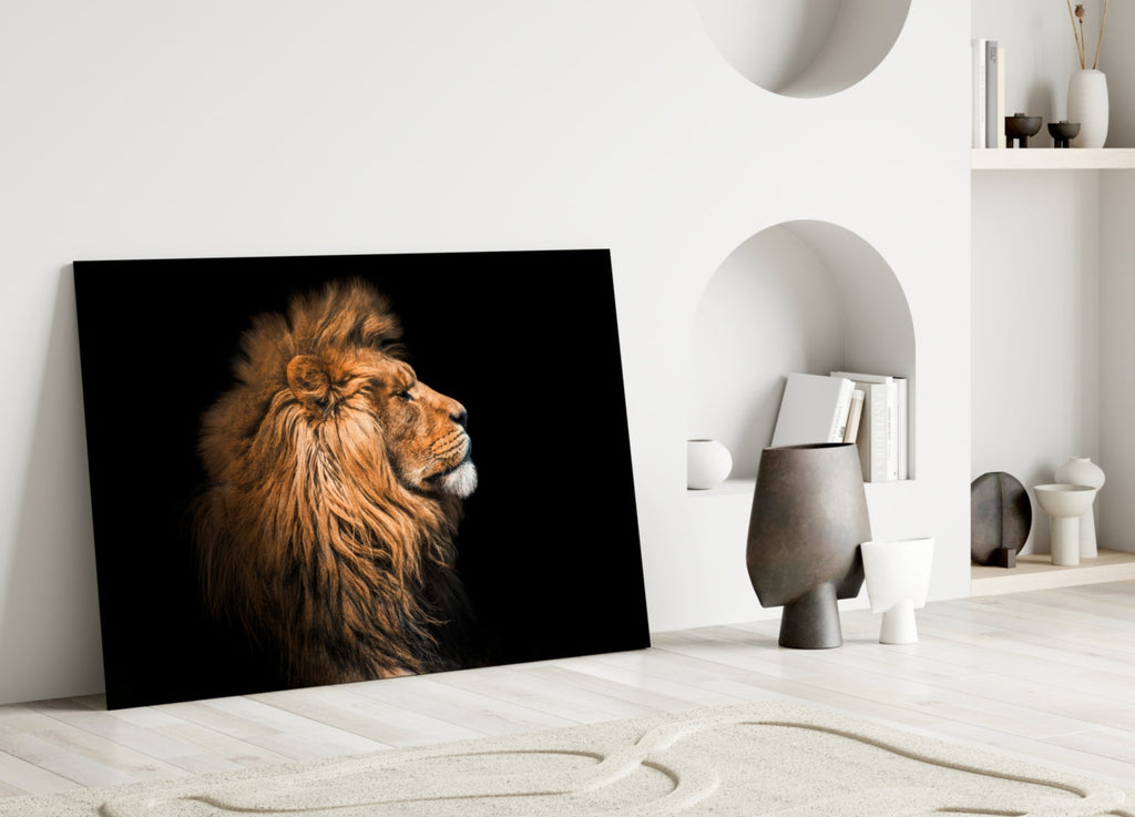 Lion Glass Wall Art