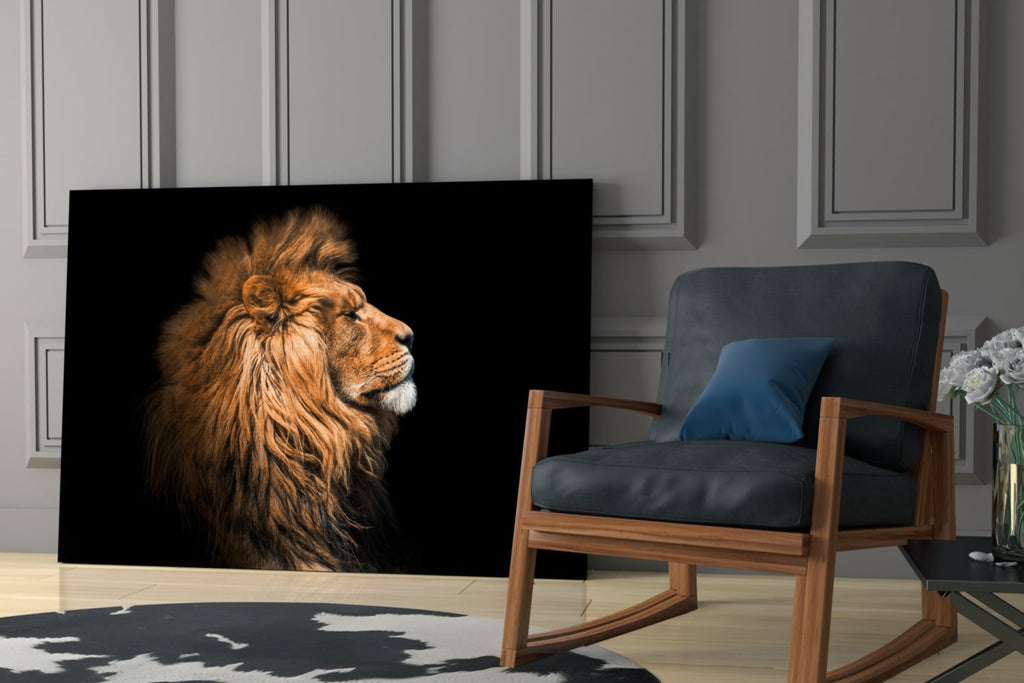 Lion Glass Wall Art