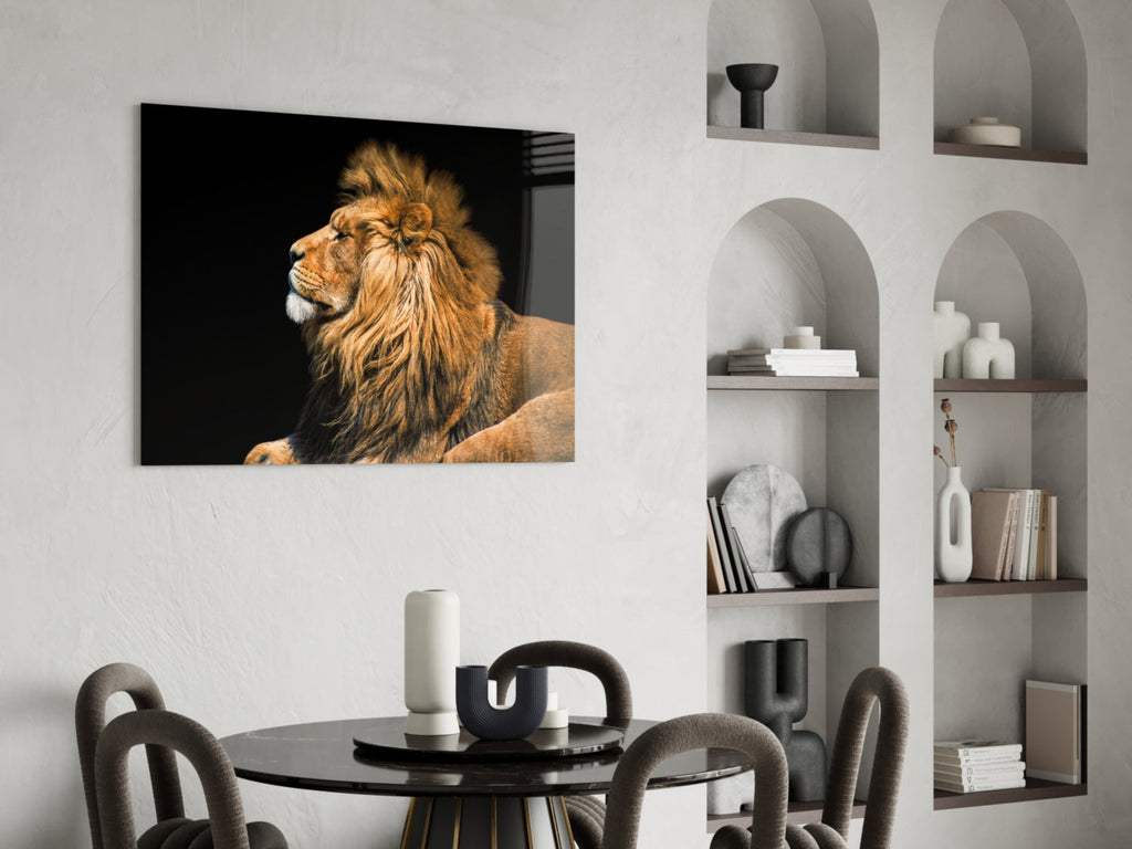 Lion Glass Wall Art