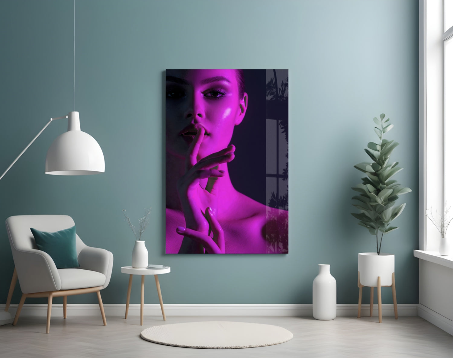 Woman Glass Wall Art