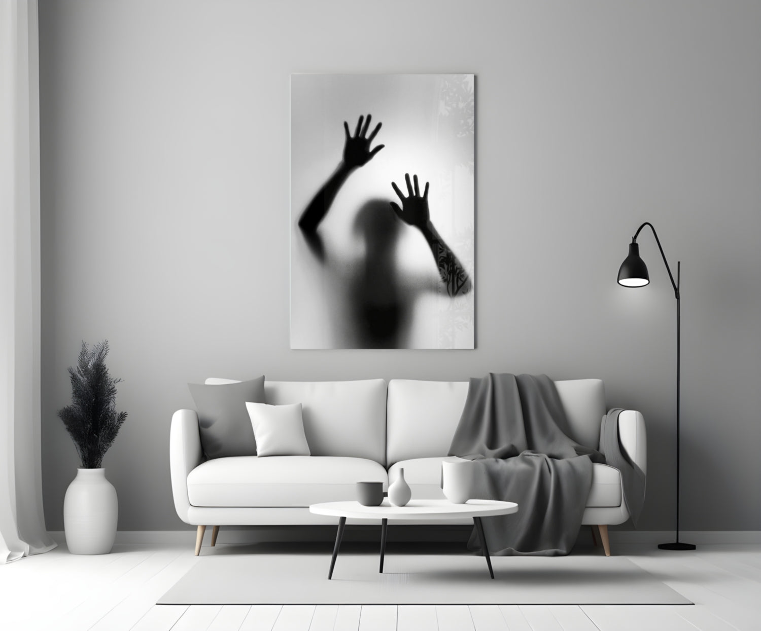 Loneliness Glass Wall Art