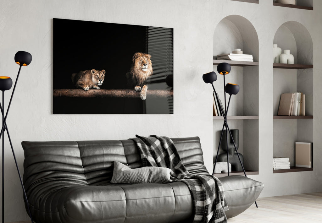 Leo Family Glass Wall Art