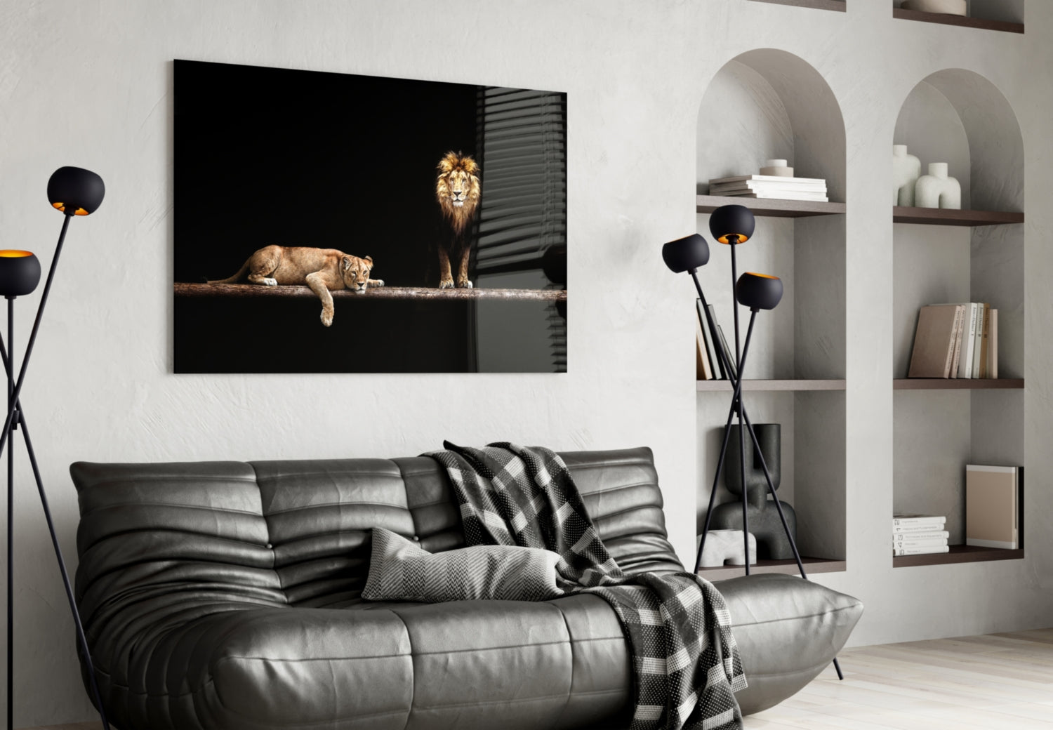 Leo Family Glass Wall Art