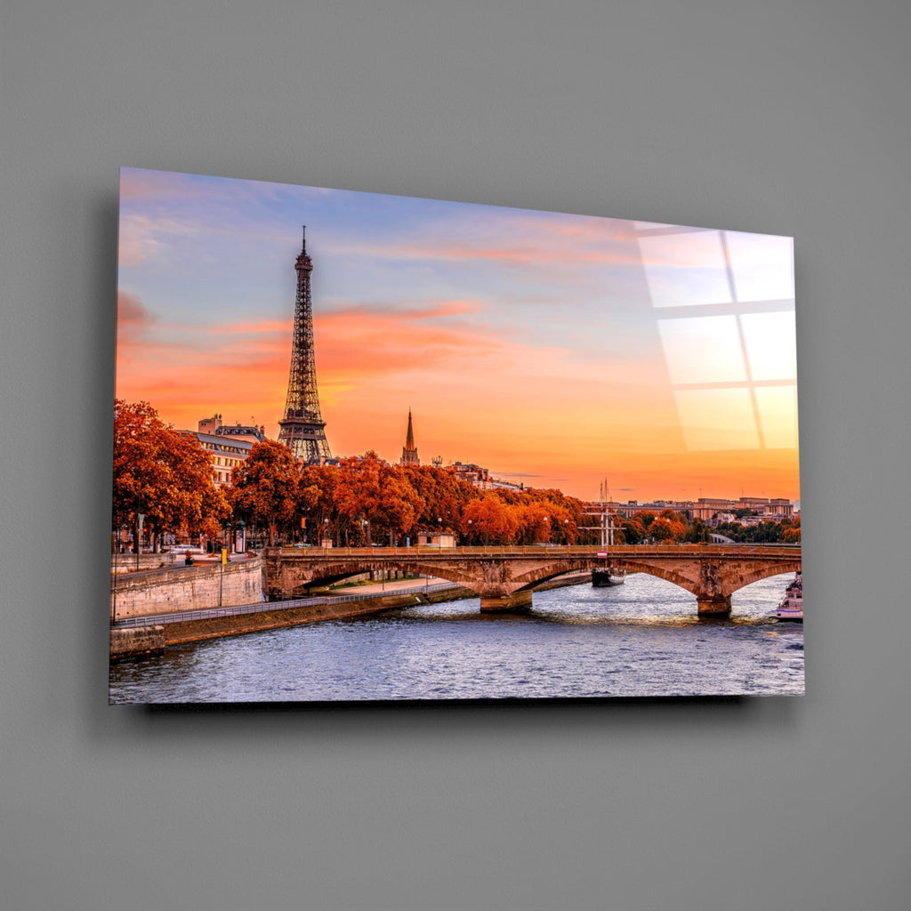 Eiffel Tower Glass Wall Art