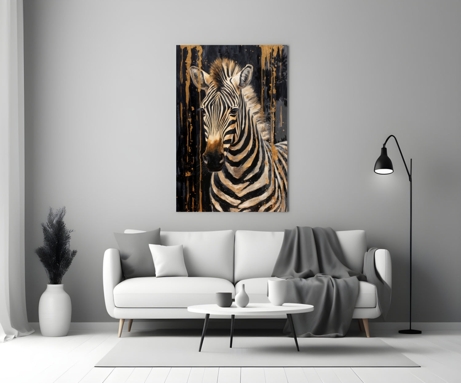 Zebra Glass Wall Art